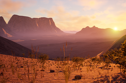 Unreal Engine Game Environment of Palo Duro Canyon, Texas, USA made from satellite imagery from NASA. 